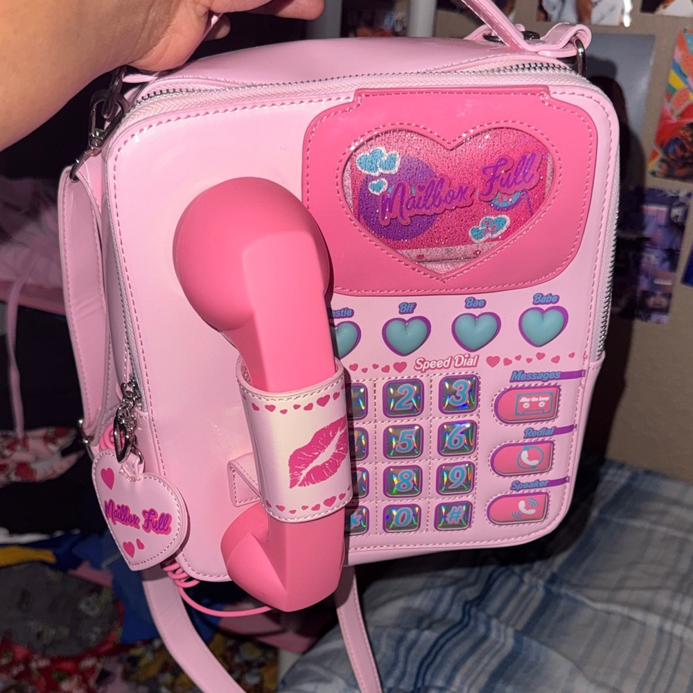 Dolls Kill Pink Phone Crossbody Bag - Picture 3 of 8